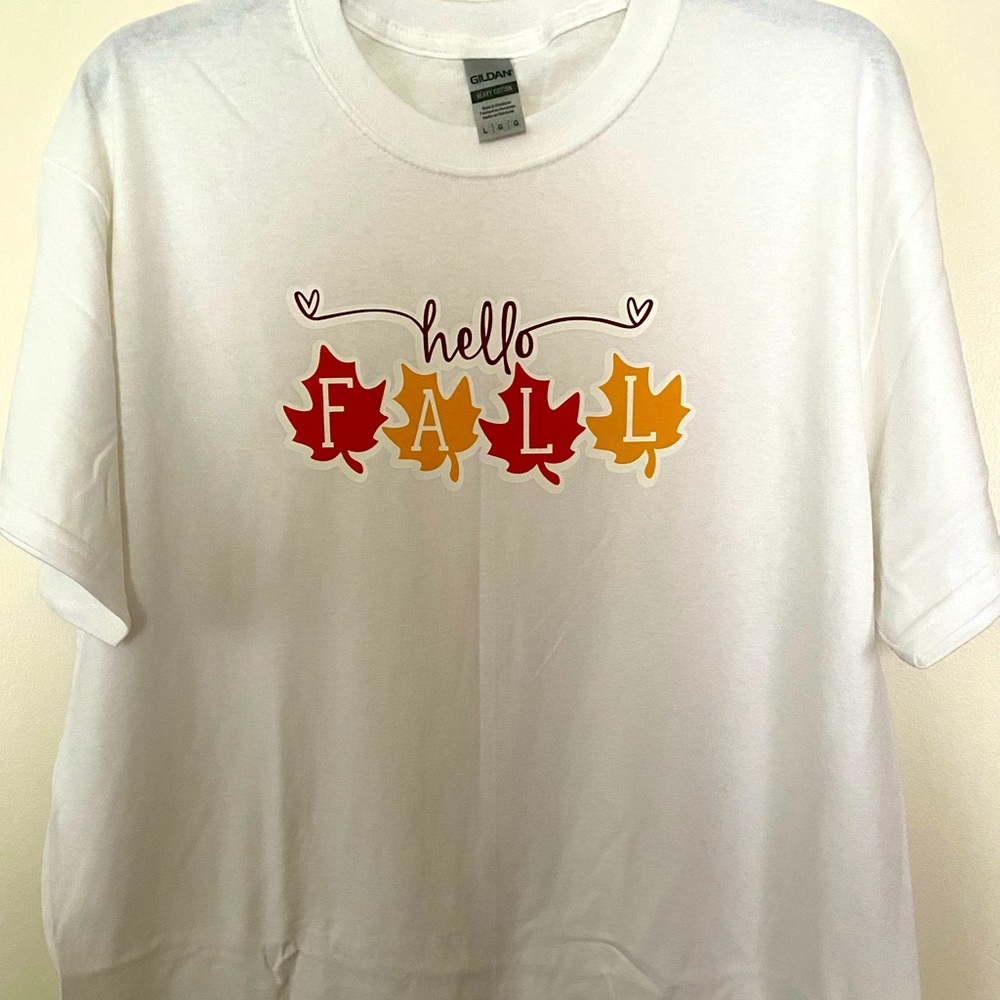 Hello Fall t-shirt, L